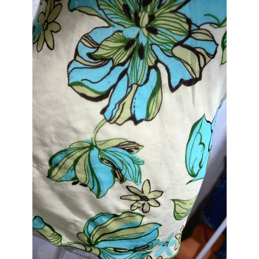 RAG Floral Tie-Back Blouse Small Made USA As-Is - Picture 5 of 9